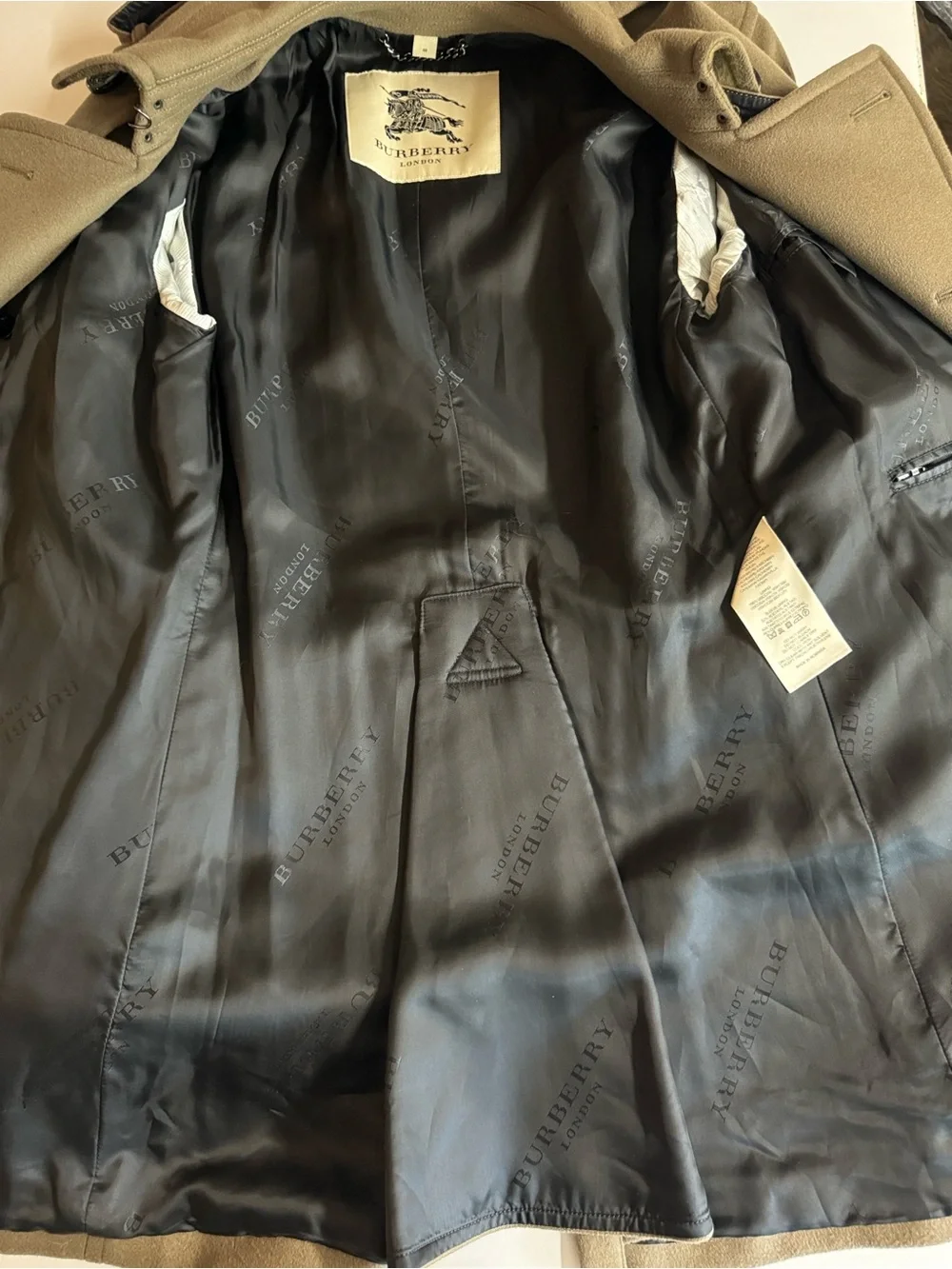 Burberry London Prorsum Virgin Wool and Cashmere Coat in  Brown.Size 48 - Picture 8 of 14